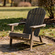 Libo Outdoor Adirondack Chair | Taupe Gray Acacia Wood | Slat Panels