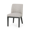 Jeeni Dining Side Chair Set of 2 | Beige Fabric | Black Hardwood Frame