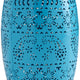 Glena Garden Stool Side Table | Blue Powder Coated Iron | Cut Out 12’’ BM335670