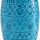 Glena Garden Stool Side Table | Blue Powder Coated Iron | Cut Out 12"
