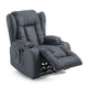 Manual Massage Recliner Chair | Charcoal Gray Fabric | Soft Cushioned