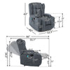Manual Massage Recliner Chair | Charcoal Gray Fabric | Soft Cushioned BM335673