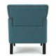 Lit Accent Club Armchair | Tufted Teal Fabric | Black Wood Turned Legs BM335674