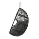 Keline Hanging Swing Lounge Chair | Gray Faux Rattan | Cushions | 49"