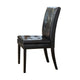 Brenda Dining Side Chair Set of 2 | Black Wood | Tufted Faux Leather BM335685