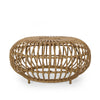 Tawa Outdoor Coffee Table | Light Brown Open Faux Rattan | 30"