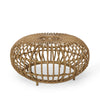 Tawa Outdoor Coffee Table | Light Brown Open Faux Rattan | 30"