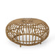 Tawa Outdoor Coffee Table | Light Brown Open Faux Rattan | 30"