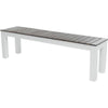 Eltan Outdoor Dining Bench Set of 2 | Dark Brown and White Wood 62"