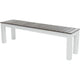 Eltan Outdoor Dining Bench Set of 2 | Dark Brown and White Wood 62"