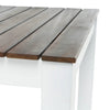 Eltan Outdoor Dining Bench Set of 2 | Dark Brown and White Wood 62"