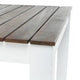 Eltan Outdoor Dining Bench Set of 2 | Dark Brown and White Wood 62"