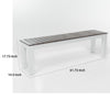 Eltan Outdoor Dining Bench Set of 2 | Dark Brown and White Wood 62"