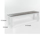 Eltan Outdoor Dining Bench Set of 2 | Dark Brown and White Wood 62"