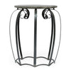 Side End Table | Gray Iron Frame | Round Brown Mango Wood Top | 21’’ BM335689