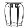 Side End Table | Gray Iron Frame | Round Brown Mango Wood Top | 21’’ BM335689