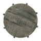 Side End Table | Gray Iron Frame | Round Brown Mango Wood Top | 21"