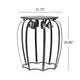 Side End Table | Gray Iron Frame | Round Brown Mango Wood Top | 21’’ BM335689