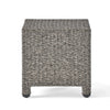 Perie Outdoor Accent Table | Gray Faux Rattan | Iron Frame | 18"