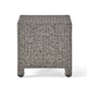 Perie Outdoor Accent Table | Gray Faux Rattan | Iron Frame | 18"