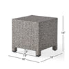 Perie Outdoor Accent Table | Gray Faux Rattan | Iron Frame | 18’’ BM335694