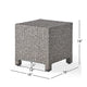 Perie Outdoor Accent Table | Gray Faux Rattan | Iron Frame | 18"