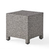 Perie Outdoor Accent Table | Gray Faux Rattan | Iron Frame | 18"