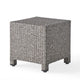 Perie Outdoor Accent Table | Gray Faux Rattan | Iron Frame | 18"