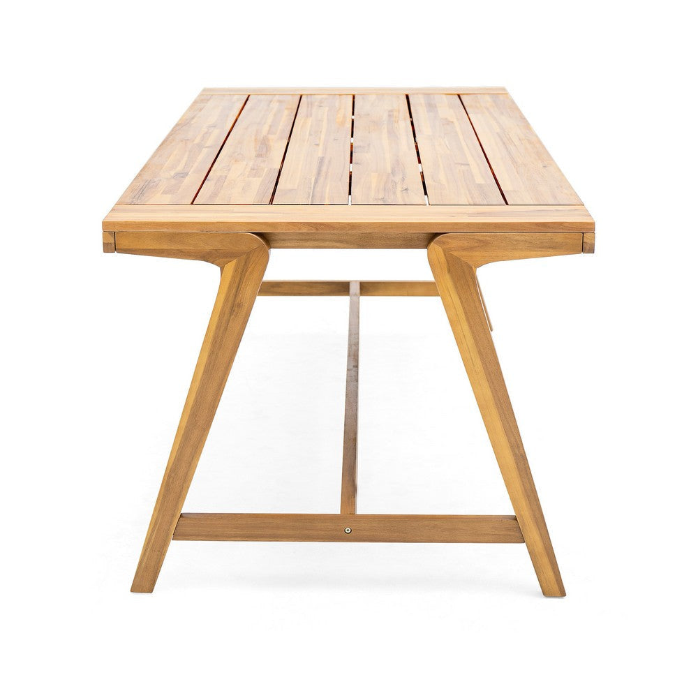Alen Outdoor Dining Table | 71’’ Rectangular Acacia Wood Top | Brown BM335697
