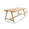 Alen Outdoor Dining Table | 71" Rectangular Acacia Wood Top | Brown