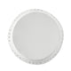 Outdoor Side Table | Lace Cut | 12" Round Top w White Barrel Base