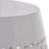 Outdoor Side Table | Lace Cut | 12’’ Round Top w White Barrel Base BM335702