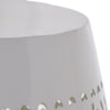 Outdoor Side Table | Lace Cut | 12" Round Top w White Barrel Base