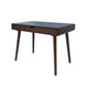 Iwa Writing Desk | 40" Top w Drawer | Charcoal Gray Rubberwood Frame