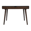Iwa Writing Desk | 40" Top w Drawer | Charcoal Gray Rubberwood Frame