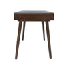 Iwa Writing Desk | 40’’ Top w Drawer | Charcoal Gray Rubberwood Frame BM335703