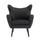 Modern Armchair | Wingback Design | Splayed Legs | Black Oak Wood BM335705