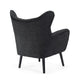 Modern Armchair | Wingback Design | Splayed Legs | Black Oak Wood