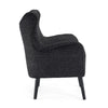 Modern Armchair | Wingback Design | Splayed Legs | Black Oak Wood