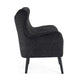 Modern Armchair | Wingback Design | Splayed Legs | Black Oak Wood