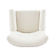 Accent Chair | Tufted Wingback | Modern Almond White Granular Fabric BM335707
