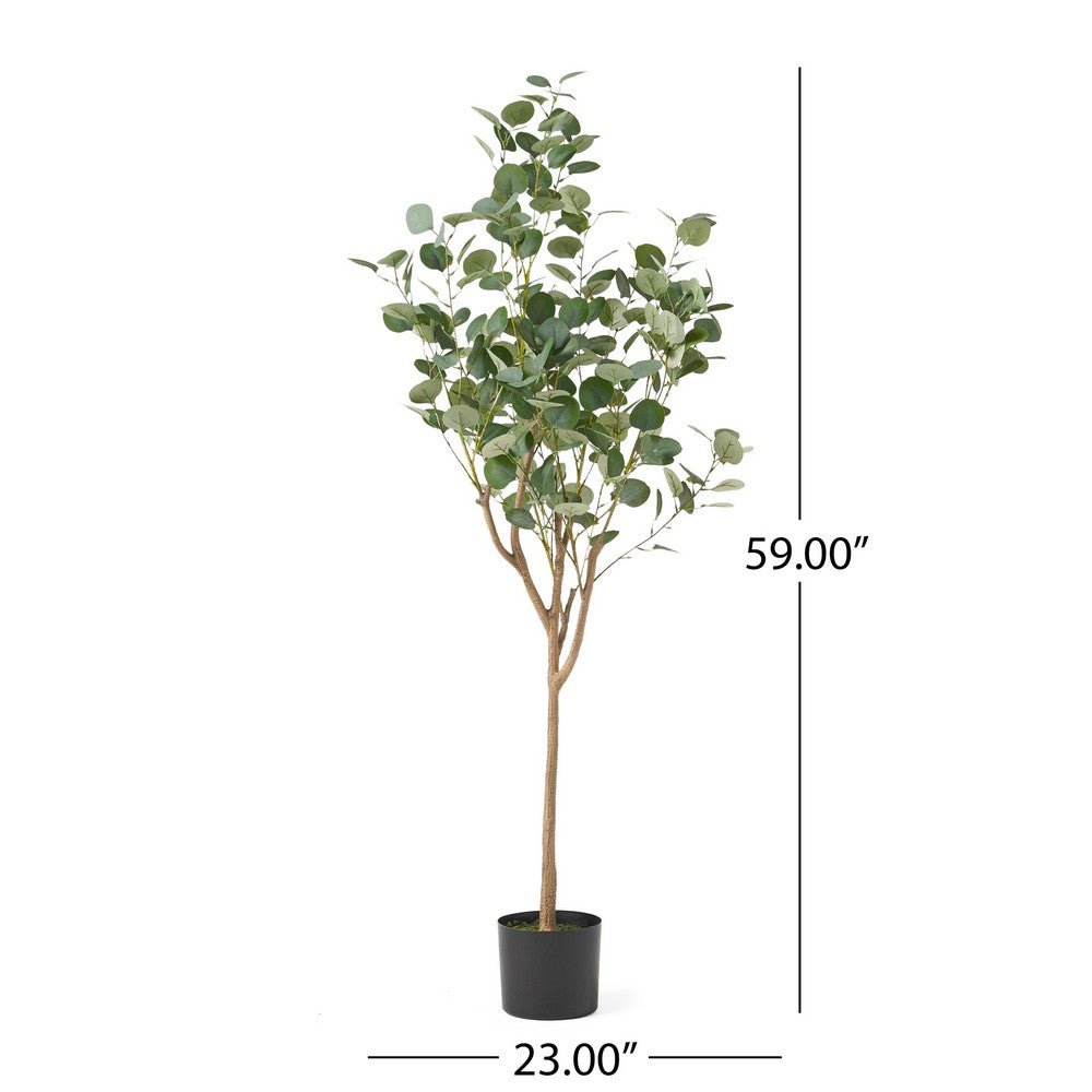 Zylo Faux Tree Eucolites Plant | 59" | Green Polyester