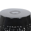 Sola Side Table | Solar Powered Light | 18’’ Barrel Shaped Black Iron
