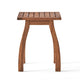 Bang Outdoor Accent Table | 19" | Teak Acacia Wood Slatted Top