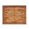 Bang Outdoor Accent Table | 19" | Teak Acacia Wood Slatted Top