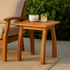 Bang Outdoor Accent Table | 19" | Teak Acacia Wood Slatted Top