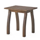 Bang Outdoor Accent Table | 19’’ | Gray Acacia Wood Slatted Top