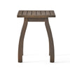 Bang Outdoor Accent Table | 19" | Gray Acacia Wood Slatted Top