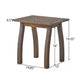 Bang Outdoor Accent Table | 19’’ | Gray Acacia Wood Slatted Top