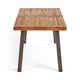 Kristi Outdoor Dining Table | 69" Brown Wood Top and Slat Panel